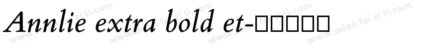 Annlie extra bold et字体转换